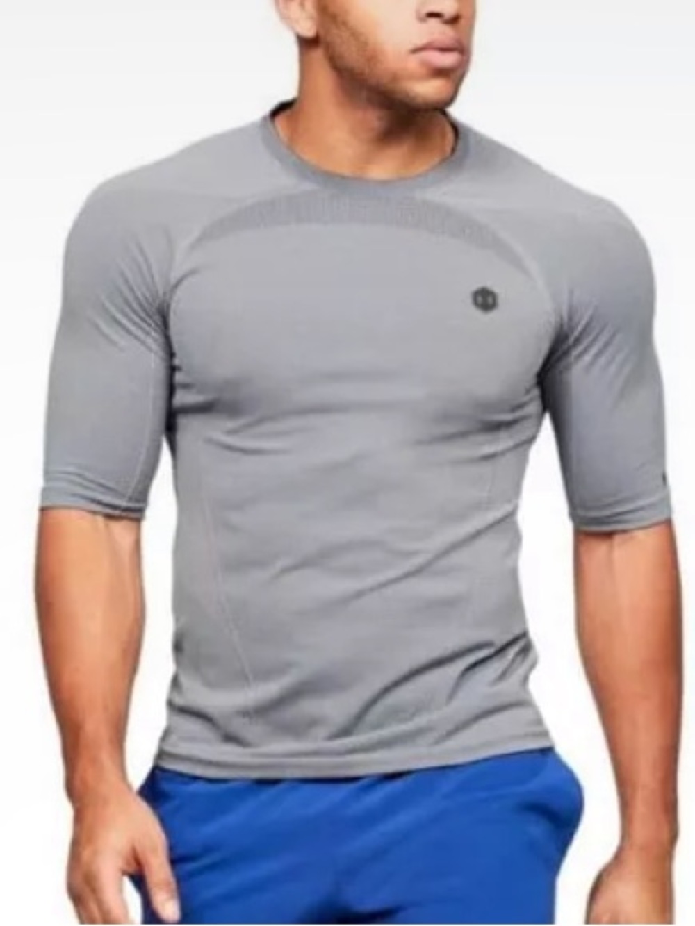 Under Armour UA Rush HG Seamless Compression Top in light grey 🆕